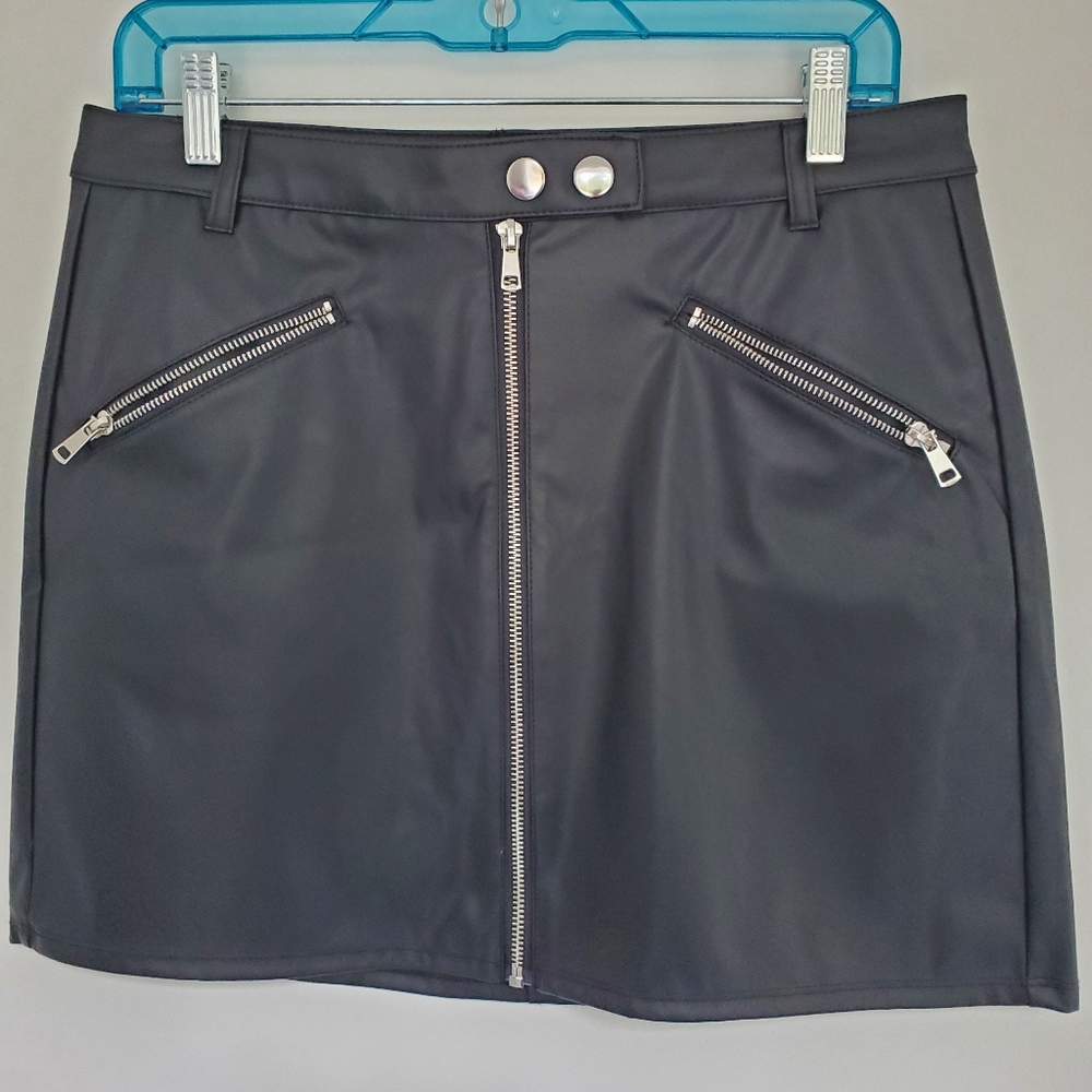 Faux leather skirt